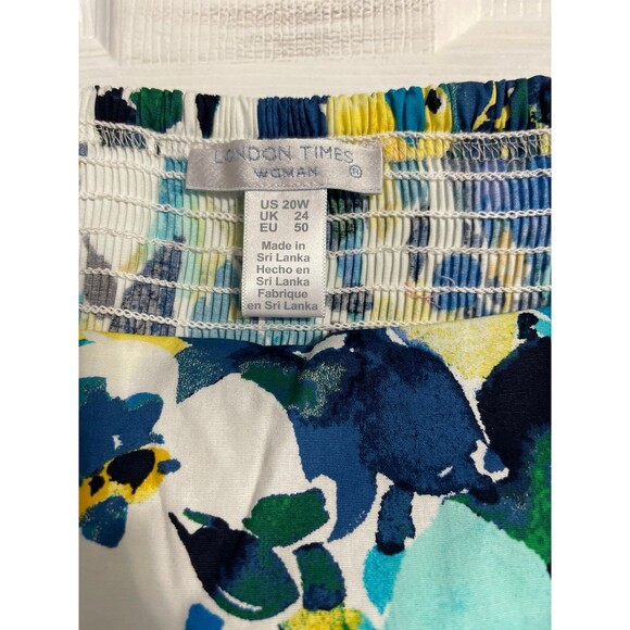 London Times Smocked Back Maxi Dress Size 20W New With Tag - Picture 10 of 11